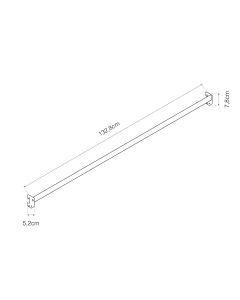 Barra de carga rectangular 1330x350x78mm basics