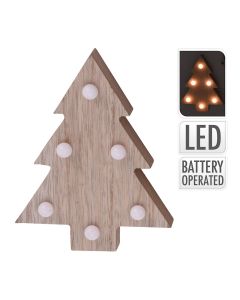 Figura de madera decorativa motivos navidad con led 10x3x13cm colores / modelos surtidos