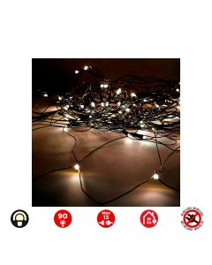 Cortina red easy-connect 2x1,5m 90 leds blanco calido 30v (interior-exterior) edm total 1,62w