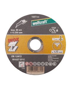 Disco corte inox ø125 x 1.0 x 22.2mm caja 10 unid 8463000 wolfcraft