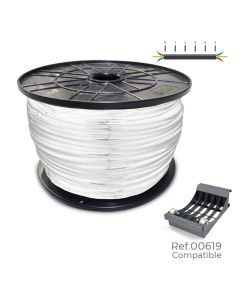 Carrete cable manguera acrilica 1kv blanca 3x2,5mm 150m (bobina grande ø400x200mm)