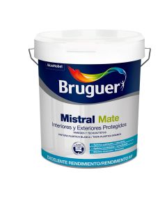 Pintura plastica blanca mate mistral 0,75l 5586676 bruguer