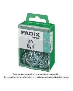 Caja m 50 unid. arandela presion 8,1mm fadix