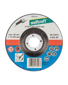 Disco corte para metal ø125x2,5x22,23mm. 1622099 wolfcraft