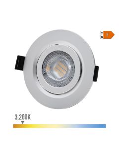 Downlight led empotrar 9w 806lm ra80 3200k redondo color cromo ø9cm edm