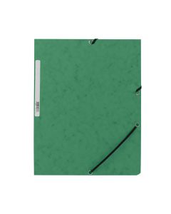 Carpeta con gomas kf02167 cartón verde con solapas din a4 q-connect