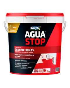 Aguastop caucho fibras rojo 5kg 903301 ceys