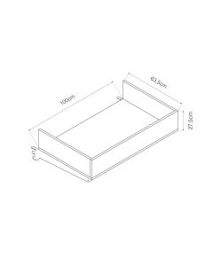 Cabezal voladizo gris 1000x635x275mm ral 7015 basics