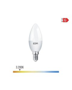 Bombilla vela led e14 5w 400lm 3200k luz calida ø3,5x10cm edm