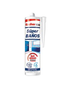 Super baños silicona translúcida antimoho sin olor 280ml 563065 fischer