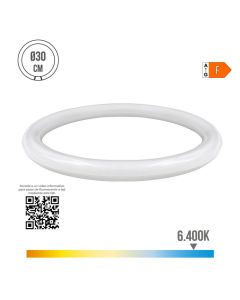 Tubo circular led g10q 20w 2100lm 6400k luz fria (eq. 32w) ø30cm edm