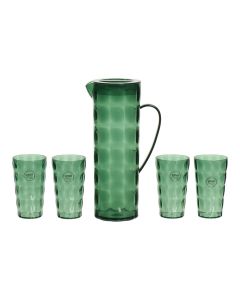 Set de botella y 4 vasos 100% plástico reciclado 827051