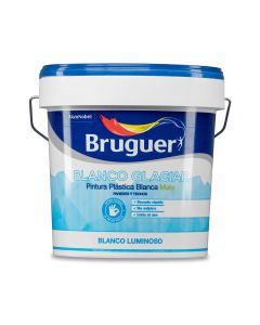 Pintura plástica interior blanco glaciar mate 4l 5208049 bruguer