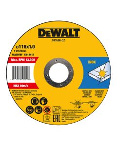 Disco corte acero inox ø115x1x22,23mm dt3506-qz dewalt