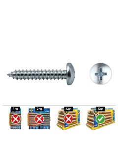 Caja 250 unid. tornillo chapa alomada philips din/ref 7981 5,5x50mm zincado celo
