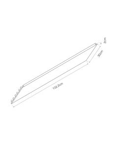 Cabezal inclinado 1330x300x20mm s/soportes basics