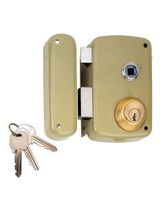 Cerradura sobreponer con cilindro 5056b entrada 60mm. mano izquierda 95056bhe60i lince