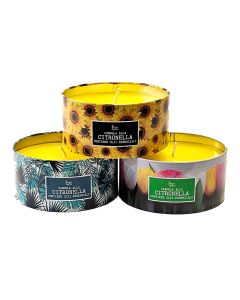 Vela lata fantasía citronela 100 g, modelos variados