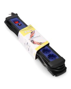 Prolongador con 6 tomas con protector + interruptor 3m.