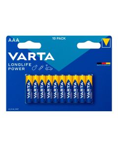 Pila varta longlife power aaa - lr03 (blister 10 unid.) ø10,5x44,5mm