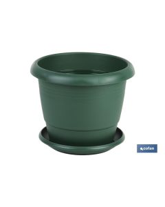 MACETA VERDE MODELO GARDENIA 30X25+ PLATO24cm venta unitaria COFAN