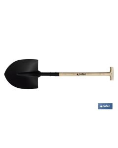 PALA DE PICO 340mm MANGO MADERA ABIERTO COFAN