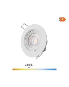 Downlight led empotrable redondo 5w 4000k luz dia color blanco ø9cm edm