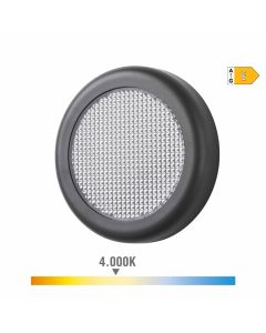 Aplique led 6w 450lm 4000k luz dia ip65 ø14x2,8cm redondo edm