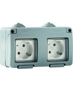 BASE 19071 DOBLE TTL ESTAN.IP55 16A-250V