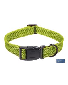 COLLAR PARA PERROS REFLECTANTE VERDE  1,5 X 30-45 CM COFAN