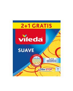 Bayeta amarilla suave 2+1 30% microfibra 170812 vileda