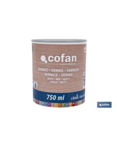 BARNIZ AL AGUA MATE, CHALK VARNISH, 750 ML COFAN