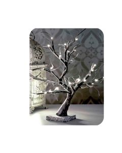 Arbol 3d sakura nevado 45cm blanco calido (funciona a pilas 3xaa) interior edm