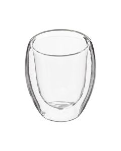 Set 2 unid. tazas de cafe de cristal de doble pared 7cl