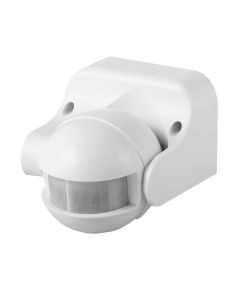 Detector de movimiento con regulador noche/dia orientable 180° ip44 blanco