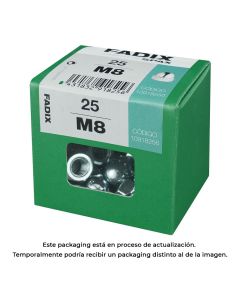 Caja l 25 unid. tuerca ciega cinc m 8 fadix