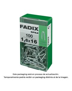 Caja s 100 unid. grampillones cinc 1,6x16mm fadix