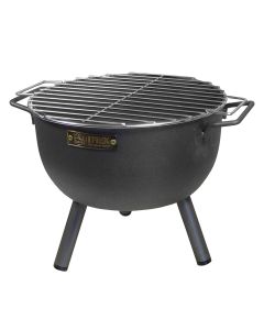 Barbacoa de sobremesa redonda con parrilla zincada ø30x28cm imex el zorro