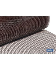 MALLA PLAST. CUADRADA JARDIN 10mm MARRON 1x25m COFAN