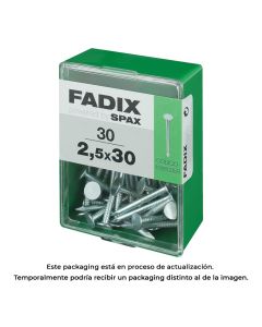 Caja m 30 unid. clavo cp ancha acero 2,5x30mm fadix