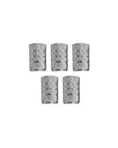 Set de 5 tapones para rueda de coche plata dunlop