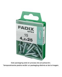 Caja m 15 unid. tornillo rosca chapa cp cinc 4,2x25mm fadix