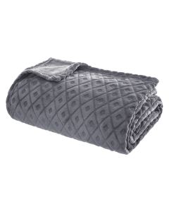 Plaid/manta 230x180cm modelo 'winter rhombus' color gris