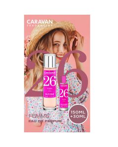 Estuche eau de parfum caravan nº 26, 150 + 30 ml señora