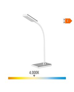 Flexo led sobremesa 7w 400lm 4000k color plata 13x9x33cm edm