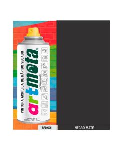 Spray negro mate ral9005 216ml la02 mota