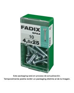 Caja s 10 unid. tornillo rosca chapa cr autot. 4,8x25mm fadix