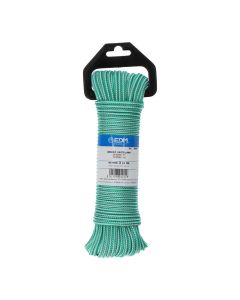 Cordón trenzada polipropileno verde / blanco, calibre 4,5 mm x 25 m