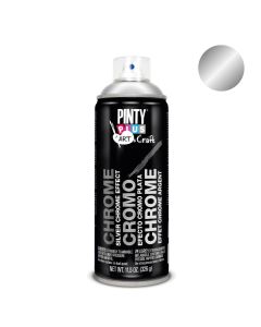 Pintura en spray pintyplus art & craft 520cc efecto cromo plata c150