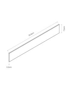 Separador metacrilato 370mm 338x3x75mm basics